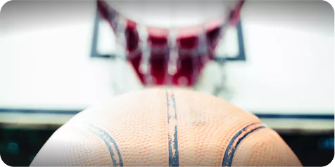 Image of basketball and hoop