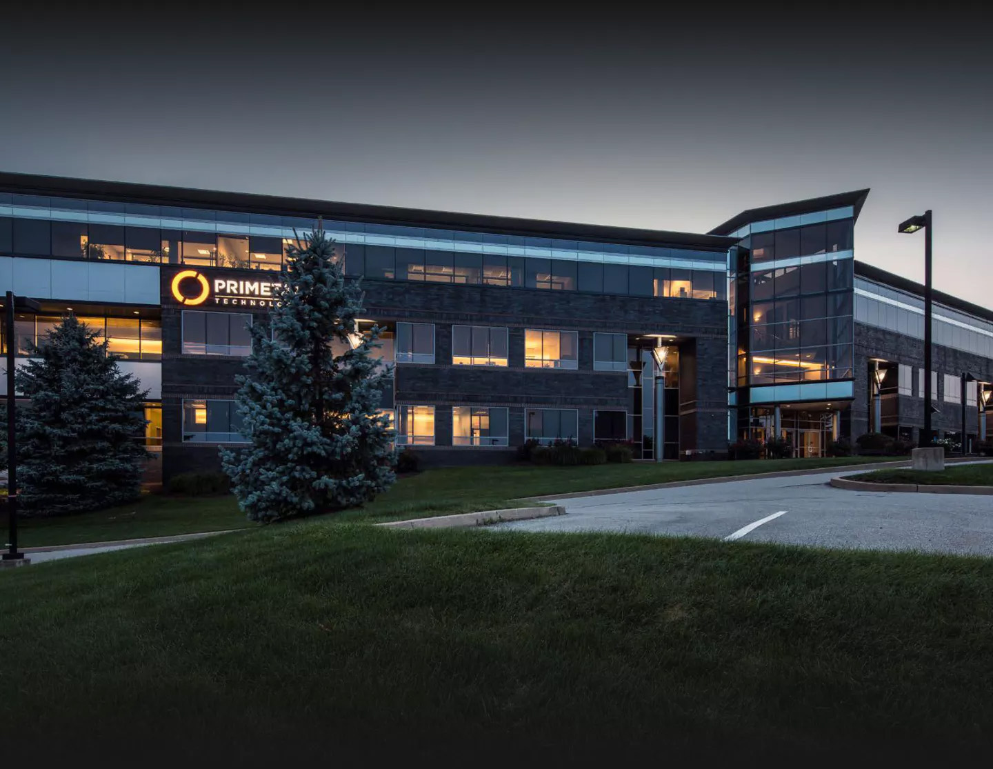 Building Exterior at Sunset